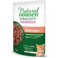 NATURAL TRAINER Straccetti Kitten & Young strimler i saus 28 x 70 g - Laks
