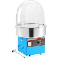 Vevor elektrisk sukkerspinnsmaskin, 1000W elektrisk tanntrådmaskin med lokk, kommersiell sukkerspinnsmaskin med skål i rustfritt stål og sukkerskje, ideell for hjem, karneval, bursdag, familiefest, bl