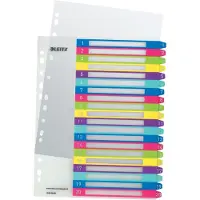 Leitz Register printbar PP A4+ 1-20 WOW farver - (pakke á 6 sæt)