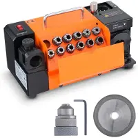 Vevor boresliper, MR-13A boresliper 3-13 mm, 95° til 135° spissvinkeljusterbar boresliper, bærbar slipemaskin med 11 spennhylser, CBN- og SDC-skive