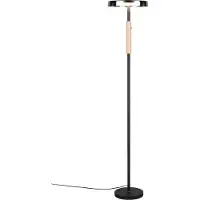 TRIO LED-gulvlampe Celeste krom/tre 160 cm glass/metall Touchdim