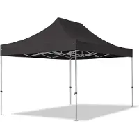 TOOLPORT 3x4,5 m aluminium, pop up partytelt, uten sidepaneler, svart