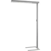 Arcchio LED-gulvlampe til kontor Susi, sølv, sensor, berøringsdimmer