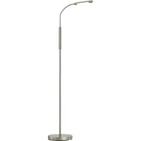 QAZQA Moderne gulvlampe i stål inkl. LED 3-trinns dimbar oppladbar - Statler
