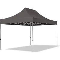 TOOLPORT 3x4,5 m aluminium, pop up partytelt, uten sidepaneler, mørkegrå
