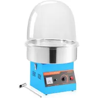 Vevor elektrisk sukkerspinnsmaskin, 1000 W kommersiell tanntrådmaskin med lokk, kommersiell sukkerspinnsmaskin med skål i rustfritt stål og sukkerskje, ideell for karneval, bursdag, familiefest, blå