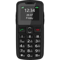 Beafon SL230 - 2G, Silver Line, flip mobiltelefon med store knapper, svart