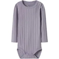 Name it Body I/e - NbfTurbin - Lavender Grå - - 74 - Langermet Body