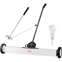 Vevor 36-tommers magnetisk feiemaskin med hjul, 23 kg kapasitet, med teleskopisk magnetisk oppsamlingsverktøy, justerbart håndtak, magnetisk oppsamlingsfeiemaskin for å plukke opp spiker og skruer, fo