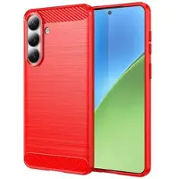 Mtp Products Samsung Galaxy S26+ børstet TPU-deksel - karbonfiber - rød