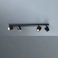 ESCALE LED-spot BRUSH, svart, 70 cm, 4 lyskilder, metall, dimbar, 2700 K
