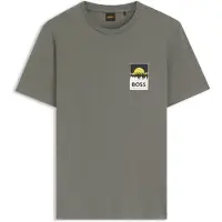 BOSS for man. 50556023 Plain T-shirt grey (XL), Casual, Cotton, Short sleeve