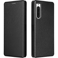 Mtp Products Sony Xperia 10 V Flip-deksel - Karbonfiber - Svart