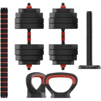 Ksix Manual+vektstang+kettlebell-sett 40kg