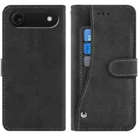 Mtp Products iPhone Air Elegant retro lommebokveske med roterende kortholder - svart