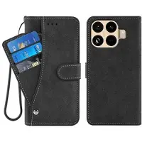 Mtp Products Xiaomi 15T Pro Elegant retro lommebokveske med roterende kortholder - svart
