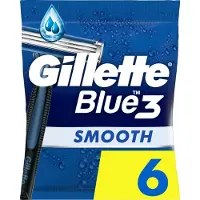 Gillette Blue3 Smooth, Blå, 6 stykker