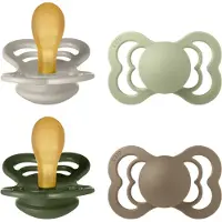 BIBS Supreme+ Smokker - Str. 2 - 4-pack - Symmetrisk - Sand/Sage - - 6-18 md - Smokk