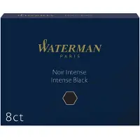 Waterman S0110850, Sort, Fontenepenn, Frankrike, Blister, 8 stykker