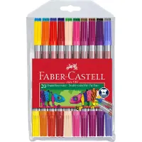 Faber-Castell Tusjer - Dobbelt Tykk/Tynn - 20 stk. - Flerfarget - - OneSize - Tusj