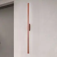 Euluna LED-vegglampe Demi L, teglrød, aluminium, høyde 144 cm, IP54
