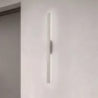 Euluna LED-vegglampe Demi M, sand, aluminium, høyde 100 cm, IP54
