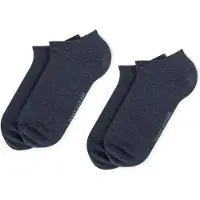 Tommy Hilfiger Ankelsokker - 2-pack - Sneaker - Blå Melert - - 35/38 - Sokker