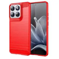 Mtp Products Motorola Edge 70 børstet TPU-deksel - karbonfiber - rød