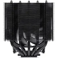 Noctua chromax.black NH-D12L - Prosessorkjøler - (for: LGA1200, LGA1700, LGA1851, AM4, AM5, LGA1150, LGA1151, LGA1155, LGA1156) - kobberbase og varmerør med kjøleribber i aluminium - 120 mm - svart