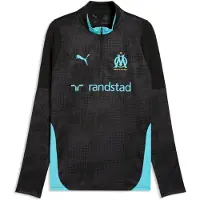 Puma Olympique de Marseille Training Quarter-Zip Top Men, Sport, Black/Aqua, XL