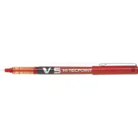 Pilot Hi-Tecpoint V5 - Rollerball-pen - rød - 0.5 mm - ekstrafin - (12 stk.)