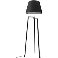 LUCANDE gulvlampe Amona, svart, tekstil, 150 cm, stativ