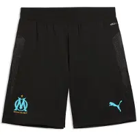 Puma Olympique de Marseille Training Shorts Men, Sport, Black/Aqua, S