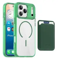 Mtp Products iPhone 17 Pro MagSafe-deksel med kortholder - grønn / gjennomsiktig