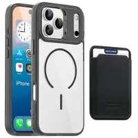 Mtp Products iPhone 17 Pro MagSafe-deksel med kortholder - svart / gjennomsiktig