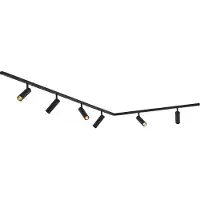 QAZQA Moderne skinnesystem med 6 spotlights svart 1-fase - Slimline Uzzy