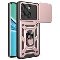Mtp Products Motorola Edge 70 Hybrid-deksel med Roterende Ring med Kameraskjold - Roségull