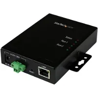StarTech.com 2-ports seriell-til-IP Ethernet-enhetsserver - RS232 - Enhetsserver - 2 porter - 10 Mb LAN, 100 Mb LAN, RS-232 - AC 120/230 V / DC 9 innfelt montert (NETRS2322P)
