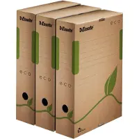 Esselte Eco - Boksfil - bokryggbredde: 80 mm - for A4 (210 x 297 mm) - naturlig brunfarge