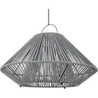 LINDBY LED-solcellelampe Austas, grå, Ø 50 cm, USB, IP54