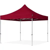 TOOLPORT 3x3 m aluminium, pop up partytelt, uten sidepaneler, rød