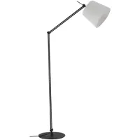 LUCANDE gulvlampe Caelia, svart, tekstil, justerbar