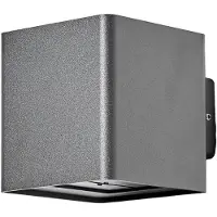 LUCANDE utendørs LED-vegglampe Aaron, antrasitt, IP54, opp/ned