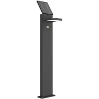 LUCANDE LED-solcellelampe Silvan, 100 cm, sensor, antrasitt