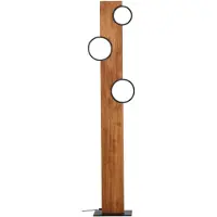Brilliant LED-gulvlampe, Cheesy av tre, 3 lyskilder