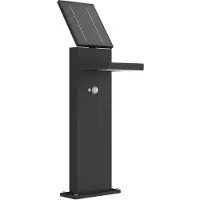LUCANDE LED-solcellelampe Silvan, 60 cm, sensor, antrasitt