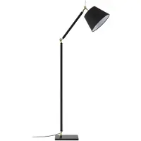 LUCANDE gulvlampe Marvaine, svart/gullfarget, justerbar