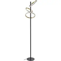 LUCANDE LED-gulvlampe Madu, svart, metall, 160 cm, dimbar