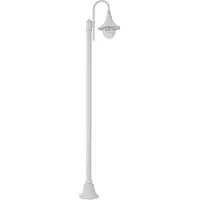 LINDBY utelampe Daphne, 220 cm, hvit, metall, E27