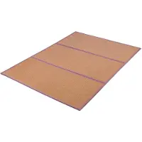 Vevor japansk tatamimatte, 80 x 55 tommer sammenleggbar håndvevd tatamimatte i naturlig rotting, sklisikker og lett å rengjøre japansk tatami-gulvmatte, pustende sommermatte for meditasjon, yoga og av